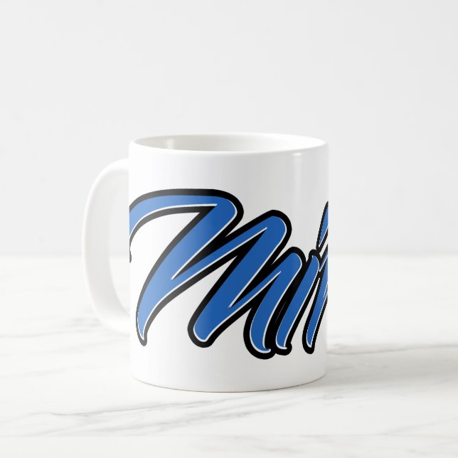 Caneca De Café Mirco Vorname Name blue Tasse Kaffeetasse (Frente Esquerda)