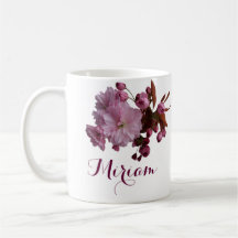 Miriam personalizável nome rosa rosa-flores boho