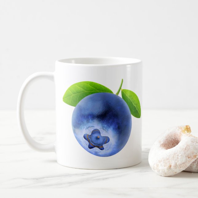 Caneca De Café mirtilo (Com Donut)