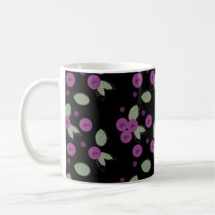 Caneca De Café Mirtilos Confetes Frutas e Pontos