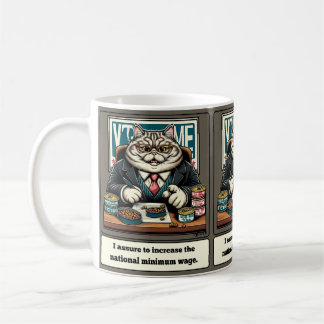 Caneca De Café Mischievous Meows: O Político Do Gato Crafado