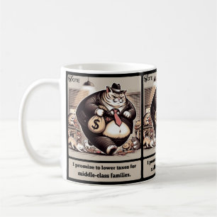 Caneca De Café Mischievous Meows: O Político Do Gato Crafado