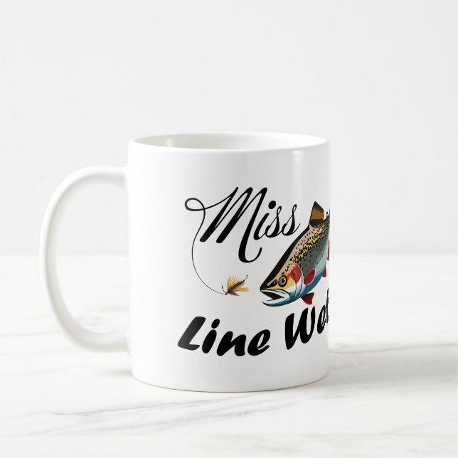 Caneca De Café Miss Line Wetter Truta Arco-Íris  (Esquerda)