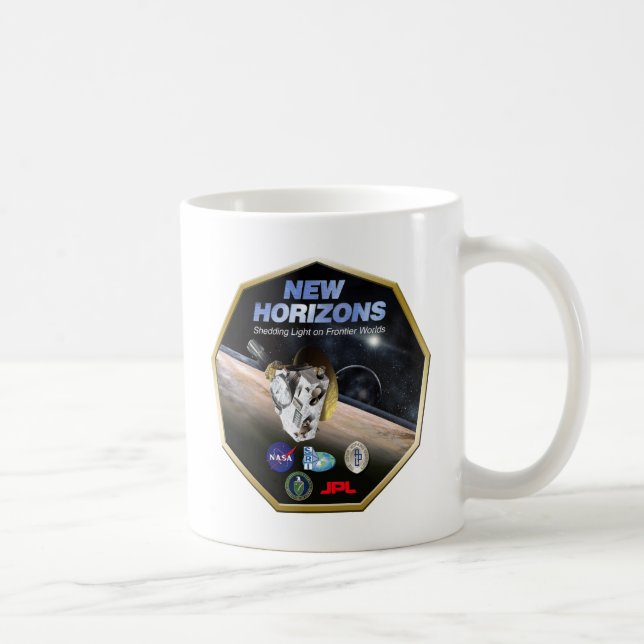 Caneca De Café Missão de New Horizons a Pluto! (Direita)