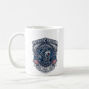 Caneca De Café Missão Noturna Patriótica Lobo Patriota Inspiração
