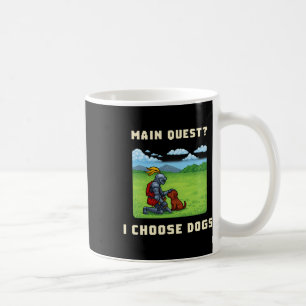 Caneca De Café Missão Principal Eu Escolho Cachorros Arte de Game
