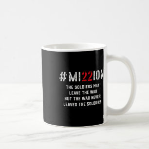 Caneca De Café Missão Salvar 22 Vidas de Veteranos por Dia Consci