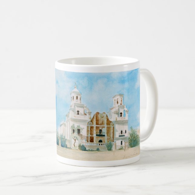 Caneca De Café Missão San Xavier del Bac (Frente Esquerda)
