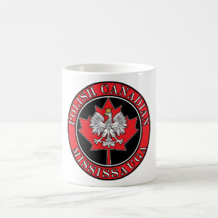 Caneca De Café Mississauga Round Polonês Folha