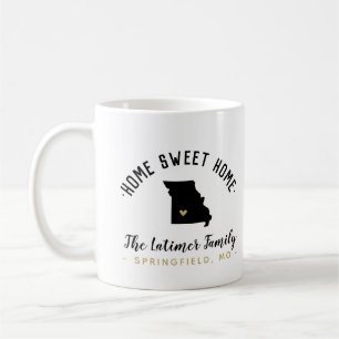 Caneca De Café Missouri Home Sweet Home Family Monograma Mug