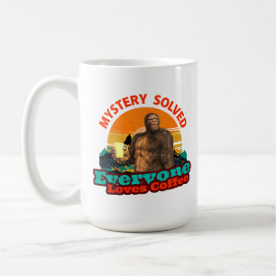 Caneca De Café Mistério Resolvido Todos Amam Café Bigfoot Engraça
