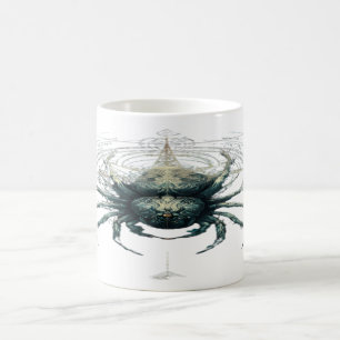 Caneca De Café Mística Geometria de Aranha Oculta Escura