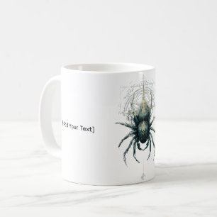 Caneca De Café Mística Geometria de Aranha Oculta Escura