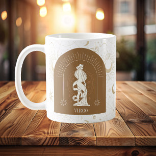 Caneca De Café Mística Virgo Estrelas Zodiosas Horoscópio