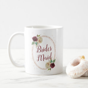 Caneca De Café Mistletoe Manor Rosa Dourada Moldura Oval Dama de