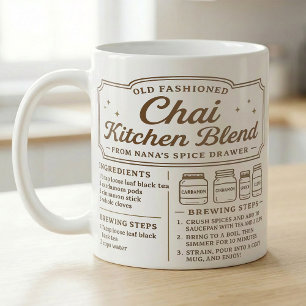 Caneca De Café Mistura de Chá Vintage da Cozinha, Receita de Espe