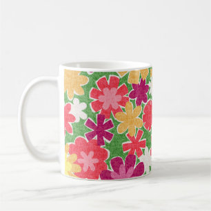 Caneca De Café Mistura Floral