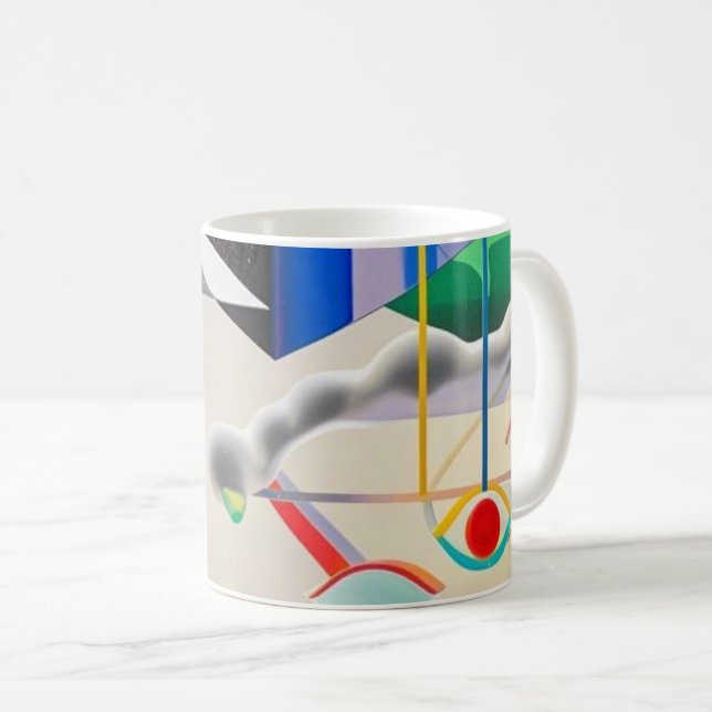 Caneca De Café Mistura harmônica de texturas, gradientes (Frente Esquerda)