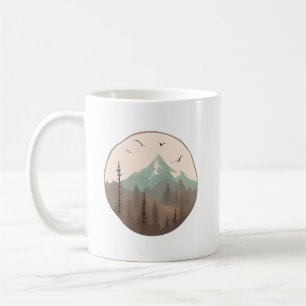 Caneca De Café Mistura Picos - Paisagem da Floresta Serena
