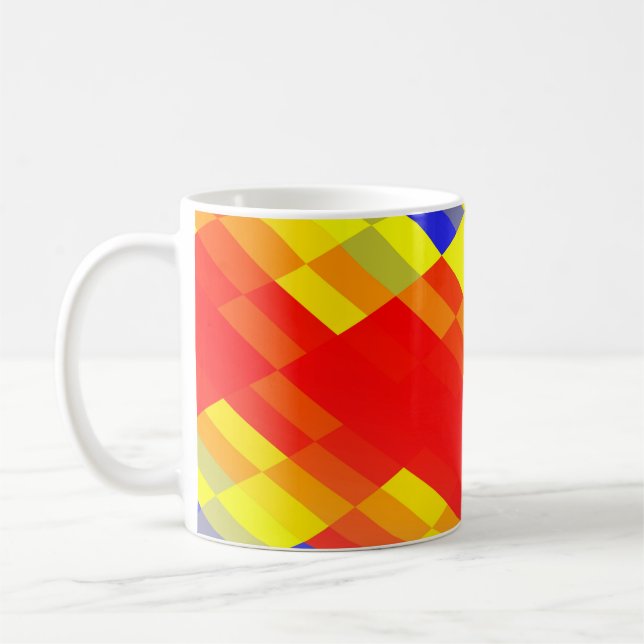 Caneca De Café Misturar cores abstrato de plano de fundo abstrato (Esquerda)