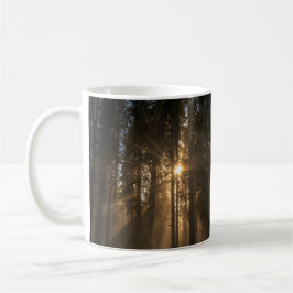 Caneca De Café Misty Forest Sunrise