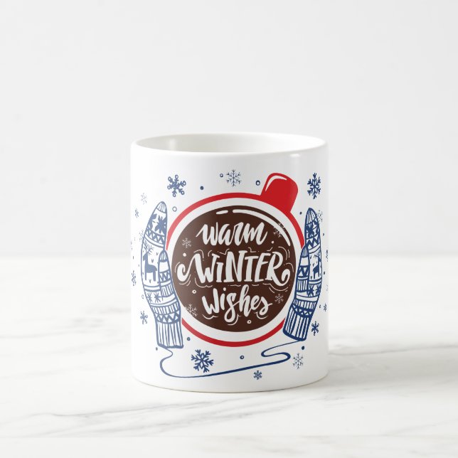 Caneca De Café Mittens E Cacau Quentes Feriados De Inverno (Centro)