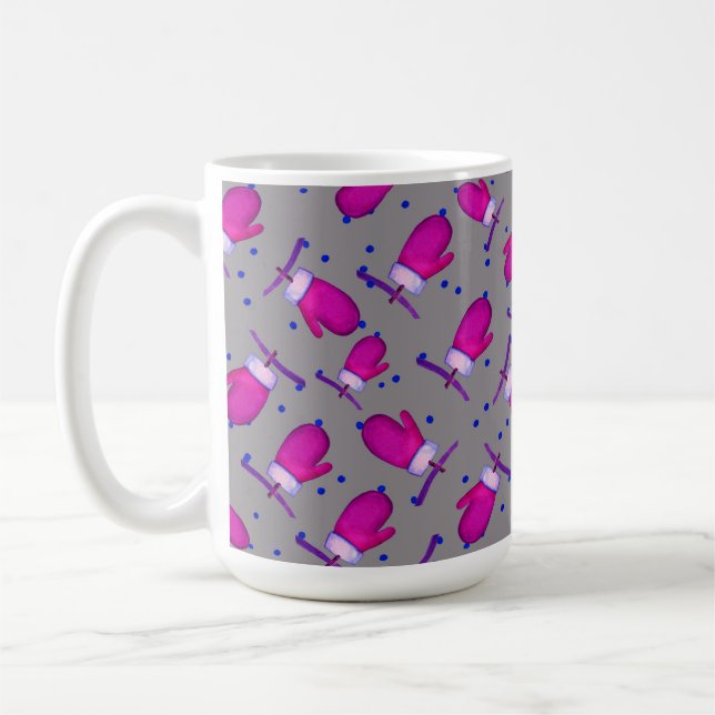Caneca De Café Mittens retro_cinza (Esquerda)