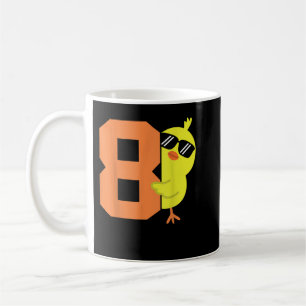 Caneca De Café Miúdos Galinha de Aniversário do 8º Aniversário Qu