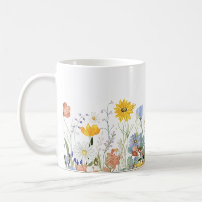 Caneca De Café Mix de Flores Selvagens Combinar e Combinar (Esquerda)