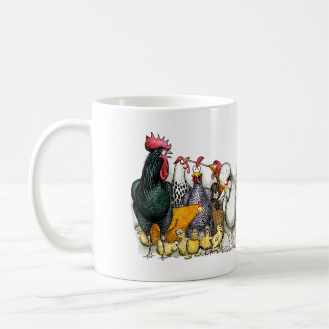 Caneca De Café Mixed breeds of chicken and poultry mug (Esquerda)