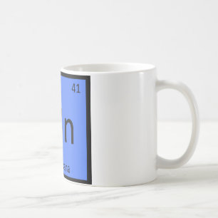 Caneca De Café Mn - Símbolo da Tabela Periódica de Química do Est