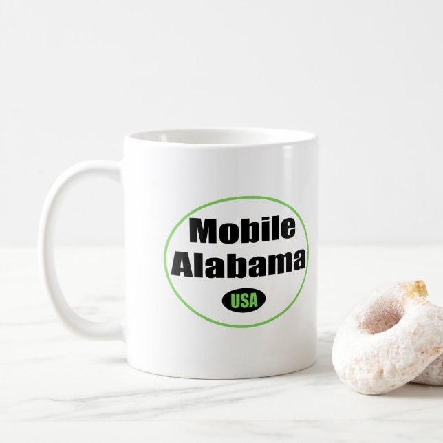 Caneca De Café Mobile, Alabama - Mug (Com Donut)