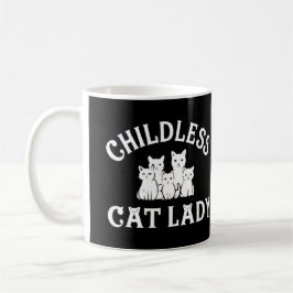 Caneca De Café moça de gato sem filhos