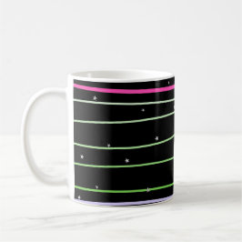 Caneca De Café Mochila con estrellas con líneas onduladas