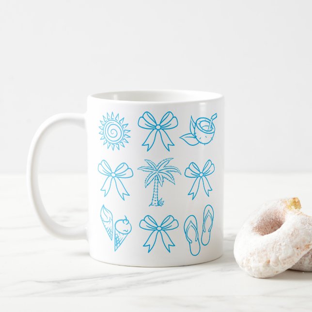 Caneca De Café Moda de Verão Coquette Laço (Com Donut)