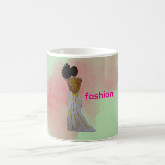 Caneca De Café Moda Negra com Afro Puff