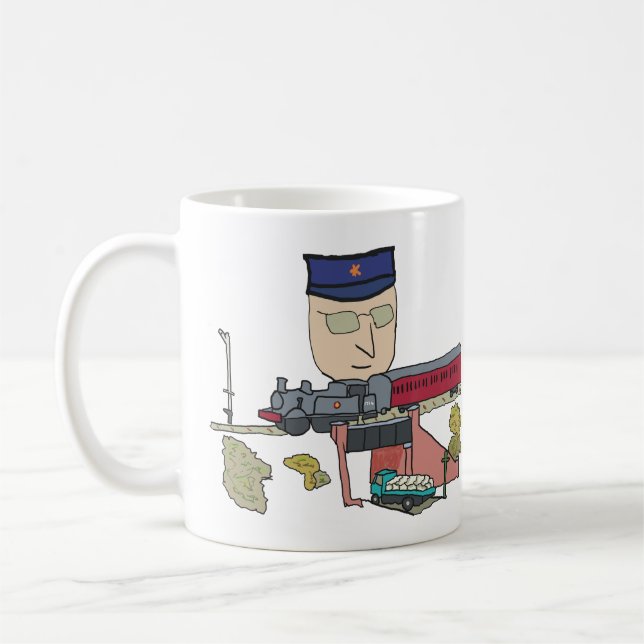 Caneca De Café Modelagem ferroviária (Esquerda)