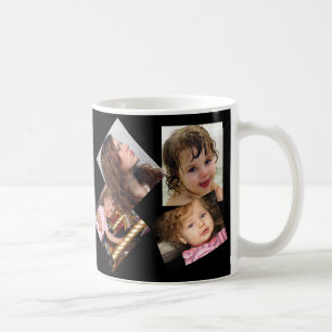 Caneca De Café Modelo da colagem de quatro fotos