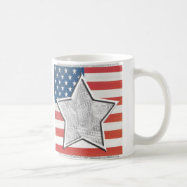 Caneca De Café Modelo da estrela da bandeira americana