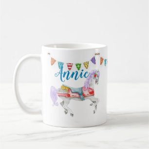Caneca De Café Modelo de Carrossel Horse Personalizado