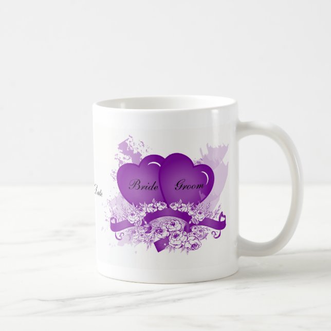 Caneca De Café Modelo de Casal de noiva personalizado (Direita)