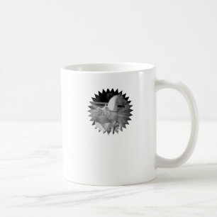 Caneca De Café Modelo de Cavalo Vintage Starburst Preto e Branco