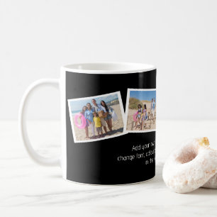 Caneca De Café modelo de Colagem de Fotografias e Texto Personali
