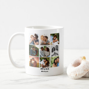 Caneca De Café Modelo de Colagem de Fotos 9 Personalizada para Ca