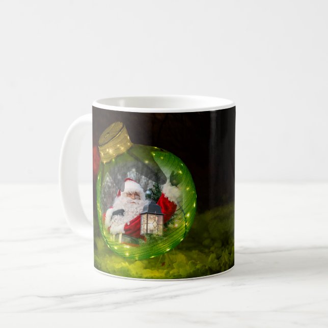 Caneca De Café Modelo de Enfeite de Feriado (Frente Esquerda)