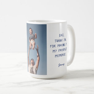 Caneca De Café Modelo de foto personalizada do Dia dos Pais MELHO