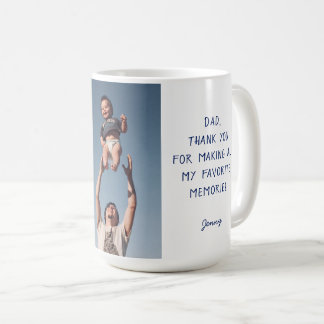 Caneca De Café Modelo de foto personalizada do Dia dos Pais MELHO