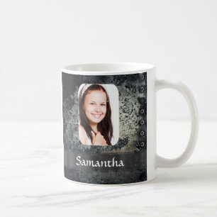 Caneca De Café Modelo de foto personalizado de metal enferrujado