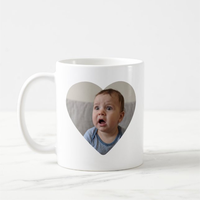 Caneca De Café Modelo de Foto Personalizado Fofo (Esquerda)