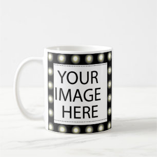 Caneca De Café Modelo de Luzes de Moldura Adicione sua Imagem e/o